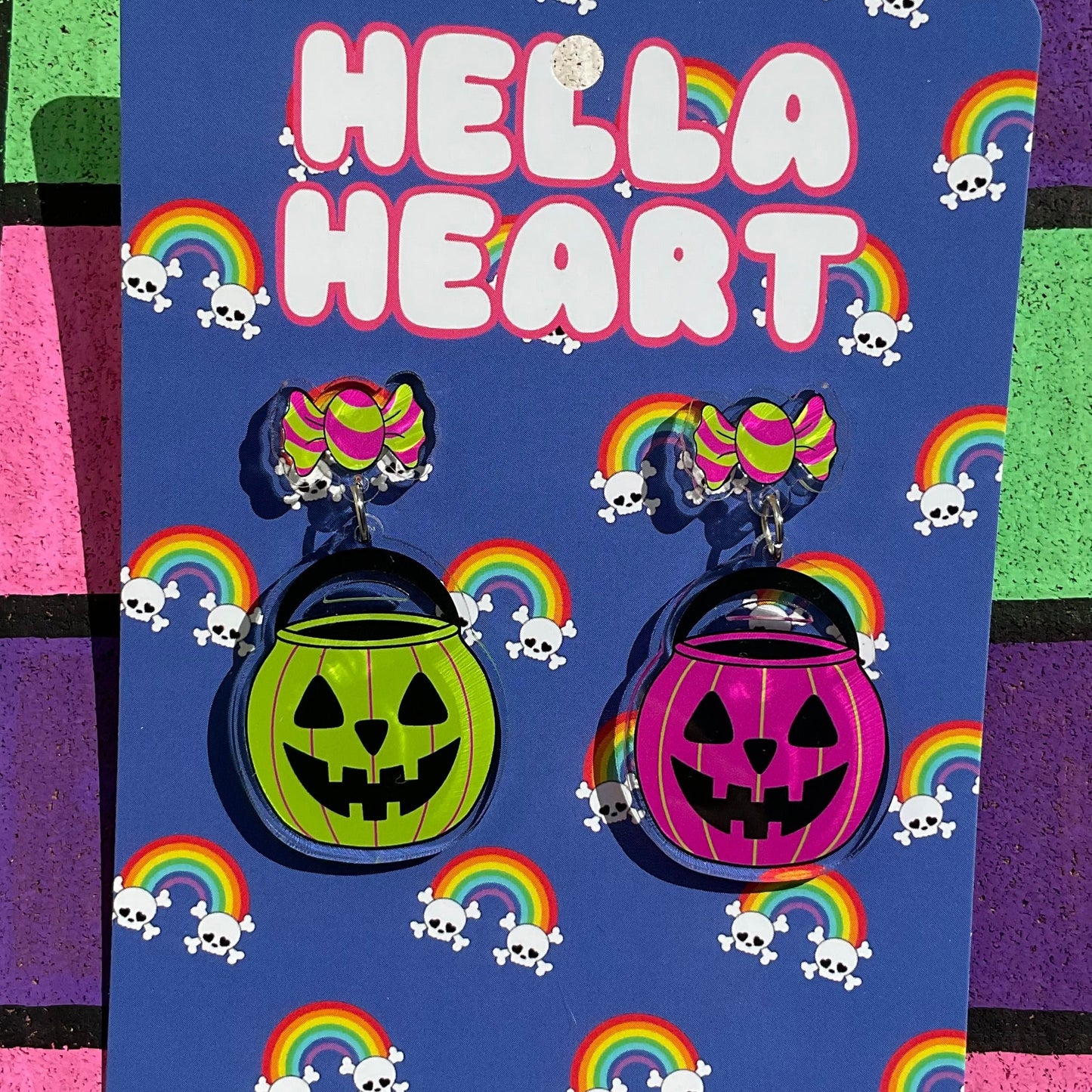 Candy Bucket ~ Green and Pink