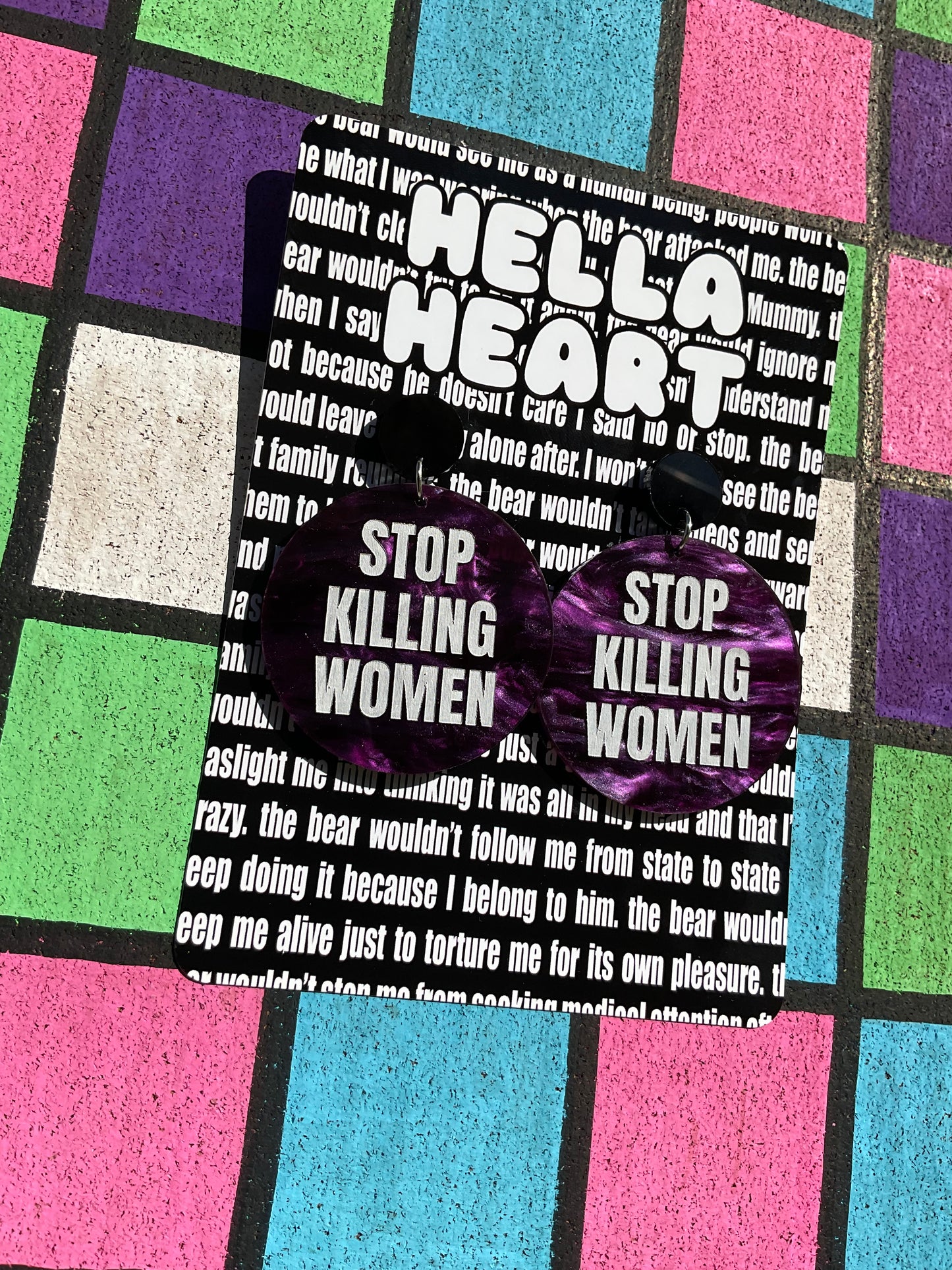Stop Killing Women ~ Purple Marble