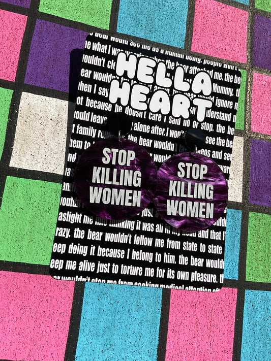 Stop Killing Women ~ Purple Marble