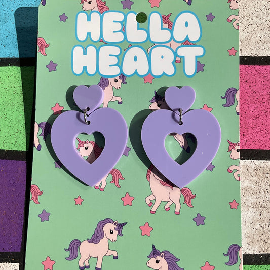 Sweet Heart Dangles ~ Violet