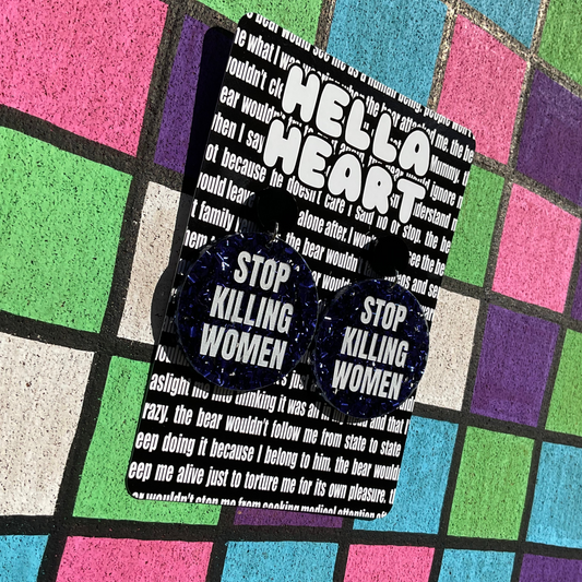 Stop Killing Women ~ Chunky Glitter Purple